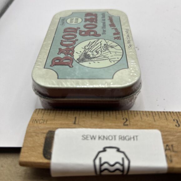NEW Bacon Soap Tin Soap Infused with the Sweet Perfume of Bacon! 2009 Novelty - Picture 6 of 6